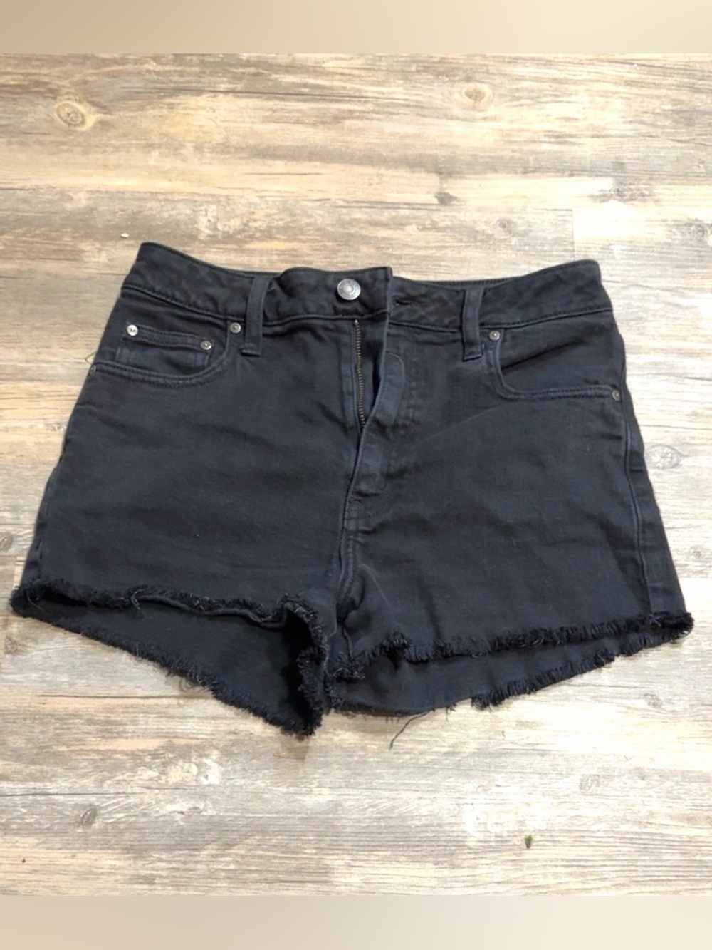 Aritzia Sunday Best Okinawa Black Denim Shorts Size 28